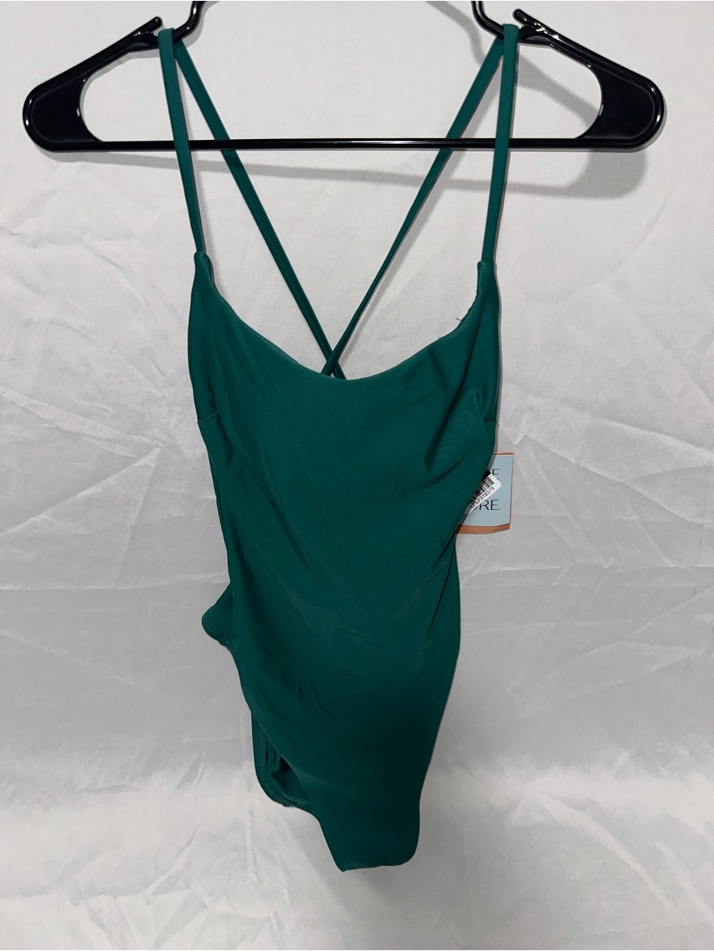 Shade & Shore Teal Green Strappy One-Piece Swimsuit